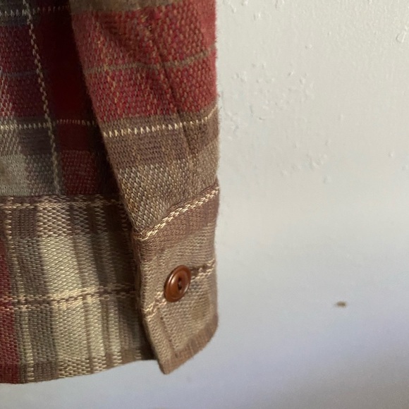 Ralph Lauren Men's Plaid Shirt - Red and Brown - Picture 5 of 6